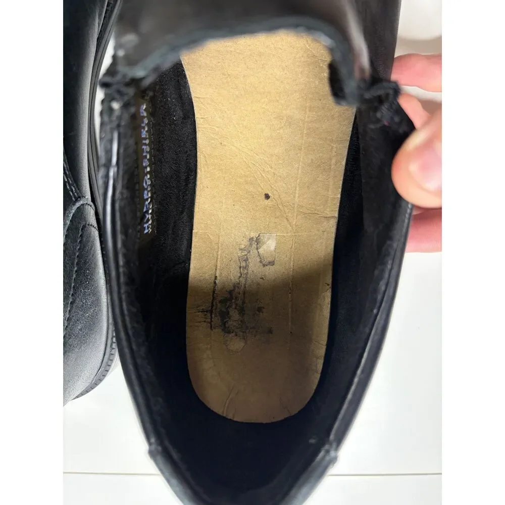 Adidas Black Thrashed Dress Shoe Hydrosheild Leather Upper Men's 11.5